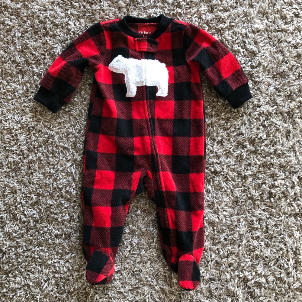 Carter’s Buffalo Plaid Fleece Onesie